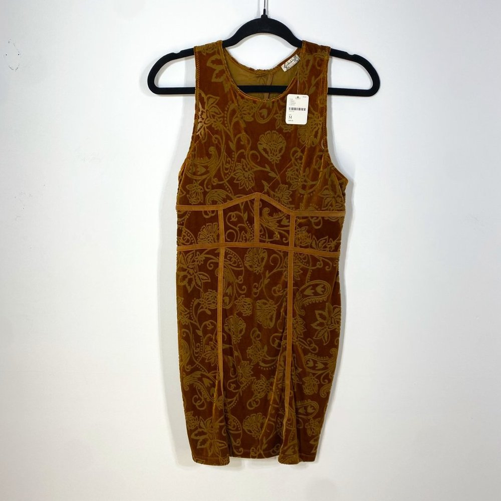 Free People Copper Velvet Dress, NWT, Size M